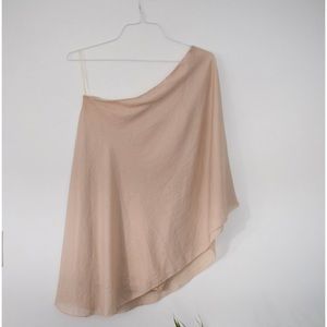 Champagne • chiffon • One Shoulder dress